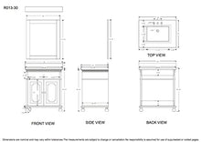 RUBEZA 750mm Didim Bagno Vanity, Bianco Marmo Italiano Carrara Top