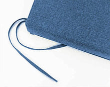 Waigg Kii - Cuscino per panca da giardino da 3/5 cm, per interni ed esterni, 2 cuscini per panca da 3 posti, 100/120 cm, per sala da pranzo (blu scuro, 100 x 30 x 5 cm)