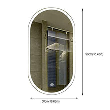 LQY Specchio Bagno Illuminato, Moderno Sensore Tocco Intelligente da 500 X 900 Mm con Specchietti per Trucco Antiappannamento con Specchio da Trucco Illuminato A Parete,d'oro,50x90cm