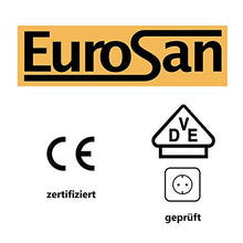 Eurosan L60 - Armadietto con Specchio a 2 Ante, con Illuminazione Frontale a LED, Larghezza 60 cm, Colore: Bianco