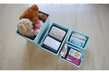 C-J-Xin - Scatola portaoggetti in plastica, per sala di classe, camera da letto, per bambini, libri di studenti, colore: blu trasparente blu