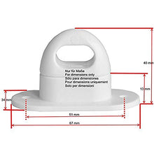 Fermo CAVALLOTTO per Occhiello A Molla Ovale 42 X 22 MM PLASTICA PVC per TELONE, Gazebo, Copertura Laterale. Girevole (Bianco)