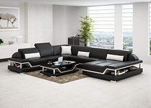 JVmoebel G8004 - Divano angolare in pelle, design moderno