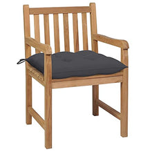 vidaXL Sedie da Giardino 2 pz con Cuscini Antracite Massello di Teak