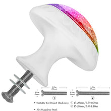 Maniglie per cassetti Manopole per cassetti Manopole rotonde Confezione da 4 per armadietto, cassetti, cassettiere, cassettiere ecc. arcobaleno