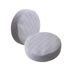 Copertura per Sgabello da Bar Fodera da Sedia Rotonda in Poliestere per Salone - Grigio, 2 Pezzi
