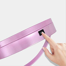 Specchio per Il Trucco, Specchio nudoSpecchio con Illuminazione su Due Lati - LED con luci, 3X Specchio ingranditore con Supporto, Specchio cosmetico Rotondo