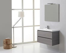 Kiamami Valentina MOBILE BAGNO MANHATTAN 90 CM CON CASSETTI CON VASCA A SINISTRA