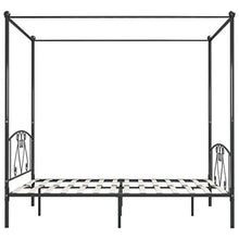 SKM Letto a Baldacchino Grigio in Metallo 200x200 cm