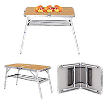 Ldfzq Tavolo Pieghevole da Campeggio in Alluminio, Altezza Regolabile, Tavolino da Picnic Portatile con Borsa per Il Trasporto, per Barbecue/Giardino/Terrazza/Spiaggia/Escursionismo
