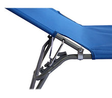 Mediawave Store Lettino Prendisole JoySummer 441023 Regolabile in 3 Posizioni con tettuccio (Blu)