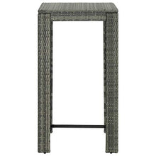 vidaXL Tavolo da Bar da Giardino Nero 100x60,5x110,5 cm Polyrattan