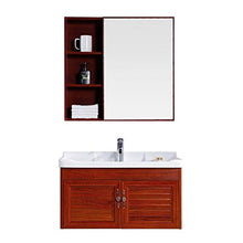 Set di Mobili da Bagno Combinazione di armadietto per armadietto a Muro per vanità a Muro di Alluminio Cabinet Set con Specchio (Color : Red, Size : 47x60x44cm)