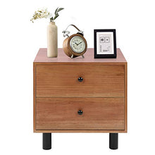 Comodino con 2 cassetti Comodino Mobile contenitore per comodino Fine divano Tavolino in legno Tavolino