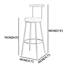 LIYIN-Sedie Sedia da Pranzo Sgabelli Alti Sgabello da Bar Moderno con Schienale, bancone Cucina da Pub, poggiapiedi Alto, sgabelli Altezza: 55/65/75 cm