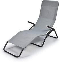 Lettino reclinabile da giardino, sdraio basculante (grigio)