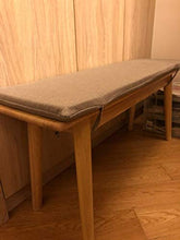 jHuanic - Cuscino per panca lunga da esterni, morbido, per interni e esterni, antiscivolo, con cerniera e lacci per 2 o 3 posti, colore: beige, 30 x 120 x 3 cm