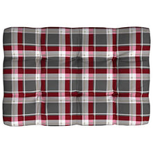 Buyounger Cuscini per Divano Pallet 7 pz Rosso Motivo a Quadri