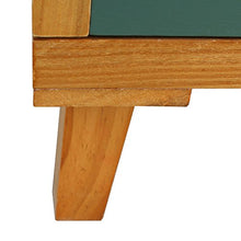 Rebecca Mobili Cassettiera Comodino 2 Cassetti Legno Marrone Verde Camera da Letto Soggiorno Arredamento Moderno (cod. RE6048)