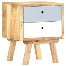 vidaXL Comodino 40x35x50 cm in Legno Massello di Mango