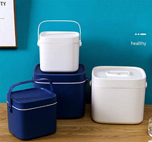 Wjmss Scatola di Medicina, Alta capacità Portable Plastic Box Box Box Box Box Organizer con Manico Doppio Strato,Blu,Small