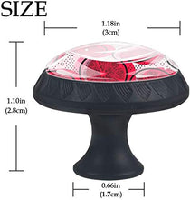 Disegnato Lemon Art Red Color Modern Pomelli per Porta Set di 4 Pomelli per Mobili Manopole per Cassetti Cucina Armadio Vetro