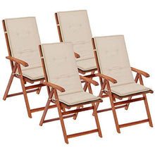 vidaXL 4X Cuscini per Sedie da Giardino Crema 120x50x3 cm Coprisedia Copertura
