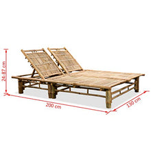 vidaXL Lettino Prendisole 2 Posti Schienale Regolabile Sdraio Lounge Giardino
