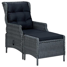 vidaXL Set Divani da Giardino 3 pz con Cuscini Polyrattan Grigio Scuro