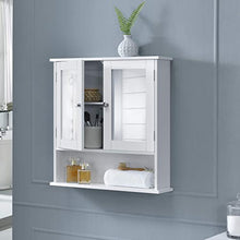 [en.casa] Armadio da Parete per Il Bagno con Specchio - 58x56x13cm - Bianco