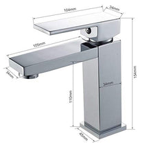 Auralum Rubinetto Monocomando per Lavabo + Rubinetto Bidet Set Miscelatori Completo per Bagno Finitura Cromo