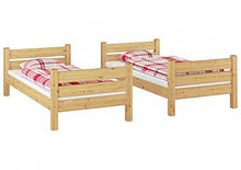 Erst-Holz Solido Letto a Castello per Adulti 90x190 con doghe rigide e divisibile 60.16-09-190T100