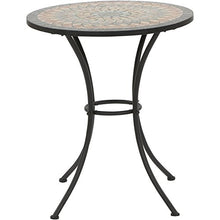 Siena Garden Tavolo Prato tondo in ferro con effetto mosaico, Ø60cm, Multicolore