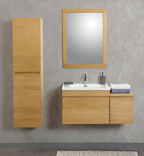 Destock Mobile lavabo da parete, in rovere naturale, 1 cassetto