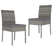 SKM Set da Pranzo da Giardino 3 pz in Polyrattan Grigio (23.4kg)