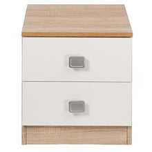 Studio Decor Champion Comodino, Legno, Color Cambria e Bianco, 44x43x34 cm