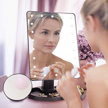 XRZY Specchio per Trucco a 180 Giri, Specchio cosmetico da appoggio, Specchio per ingrandimento Illuminato a LED 10X Ingrandimento per Trucco a LED