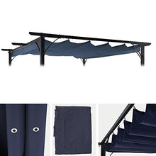 Mendler Telo di Ricambio Copertura Tetto per Gazebo HWC-C42 Poliestere 300x370cm Blu