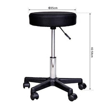homcom - Sgabello da Salone Sedia Girevole in Tessuto di Maglia Altezza Regolabile Nero/Rosso/Bianco