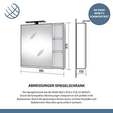 Planetmöbel Set completo di mobili da bagno con lavabo e armadietto a specchio