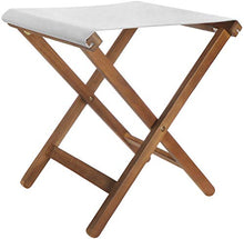 com-four® Sgabello Pieghevole in Legno - Sedia Pieghevole compatta - Sgabello Pieghevole salvaspazio - Ideale per Giardino, Campeggio (1 Pezzo - Sgabello Pieghevole Marrone/Grigio)