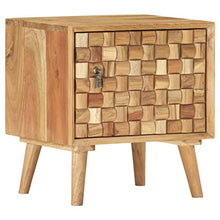 vidaXL Comodino 42x35x45 cm in Legno Massello di Acacia