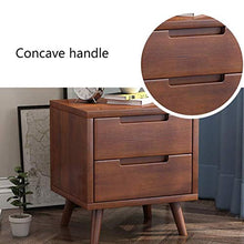 MMWYC Comodino Muto Domestica Addensare Pine all'Ingrosso Locker Doppio pompaggio Camera di Studio da Terra Multifunzione Storage Box (Color : Walnut)