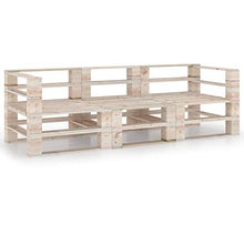 vidaXL Divano da Giardino su Pallet a 3 Posti in Legno di Pino