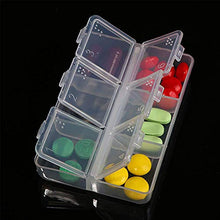 2pcs Portatile Vuoto Storage Clear 6 Cellule Pillola Medicina Drug Storage Caso di Plastica
