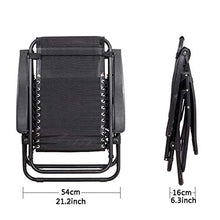 Blackning Sedia Sdraio Pieghevole Chaise Longue, Sedia Sdraio Pieghevole con portabicchieri Zero Gravityner per Esterno, Campeggio, Patio, Prato