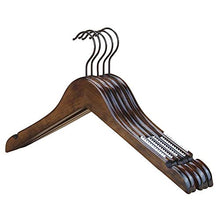 XIXIAO - Appendiabiti antiscivolo in legno massiccio, 5 set per armadio