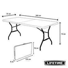 Lifetime Tavolo Pieghevole Bianco Granito 244,5 X 76,1 X 73,6 cm 80270