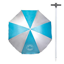 Aktive 62176 – Ombrellone da spiaggia, 180 cm, con picchetto integrato e protezione UV 50, colore: blu