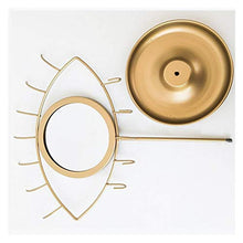 WBFN Eye Design a Forma di Arte del Ferro scrivania Specchio for Il Trucco Ragazze Camera Desktop Specchio for Il Trucco Desktop Specchio Decorativo for Le Donne Ragazze